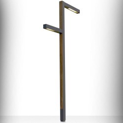 Фонарный столб Zenete 400-3 серый / древесный