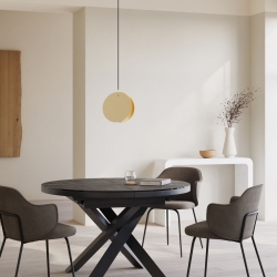 Стол раздвижной Vashti Ø 120 (160) cm керамика