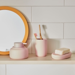 Chia Мыльница из искусственного камня розового цвета