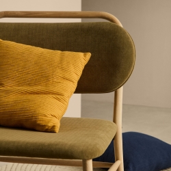 Чехол на подушку Minec горчичный 100% лен 45 x 45 см