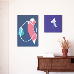 Zoeli синяя абстрактная картина 50 х 50 см