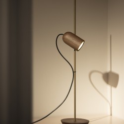 Настольная лампа Nomon ONFA SOBREMESA Gold/Walnut