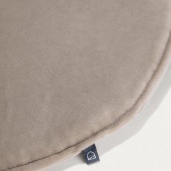 Круглая бархатная подушка на стул Rimca темно-серая 35 см