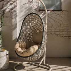 Подвесное кресло Cira разноцветное с подставкой