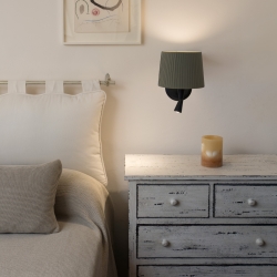 Бра с ридером Samba черный/зеленый