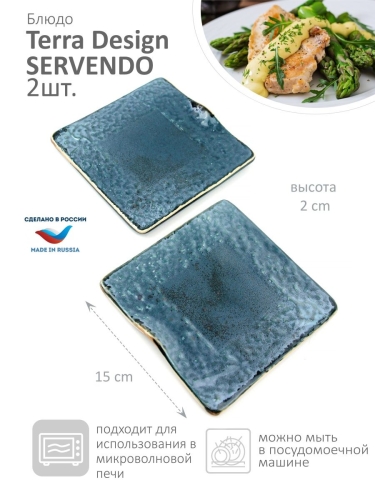 Блюдо сервировочное квадратное Terra Design TKPLQ1503