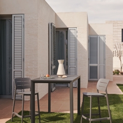 Culip Алюминиевый барный стол с порошковым покрытием серого цвета 150 x 77 см