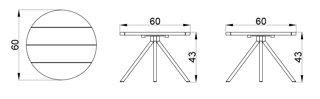 Кофейный столик Alaska TEAK NATURAL- WHITE WASH D60