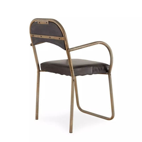 Черный стул Wyna с подлокотниками