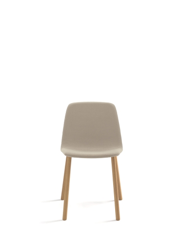 Стул Maarten Plastic four wooden legs base