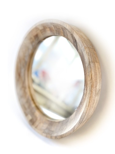 Зеркало настенное (массив Дуб, диаметр 40см)
