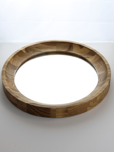 Зеркало настенное (массив Дуб, диаметр 40см)