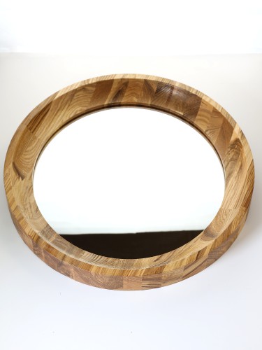 Зеркало настенное (массив Дуб, диаметр 40см)
