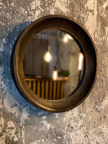 Зеркало настенное (массив Дуб, диаметр 40см)