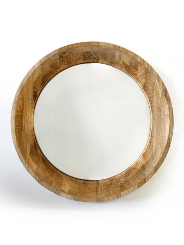 Зеркало настенное (массив Дуб, диаметр 40см)