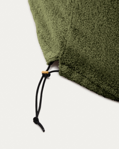 Чехол на пуф Kaeli из зеленого букле Ø 43 см