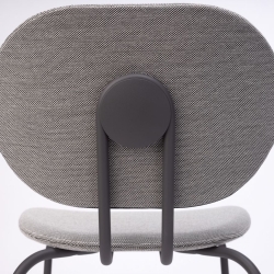 Кресло высокое Dins зеленое с каркасом из черного бука