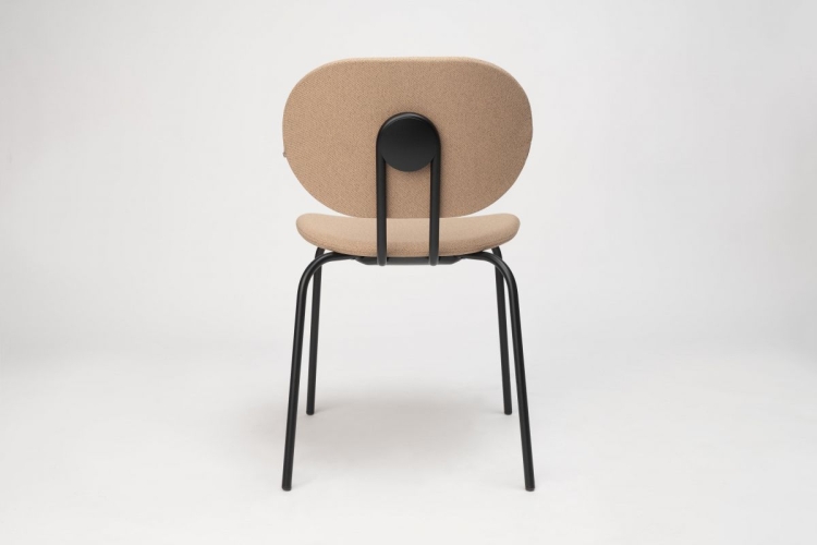 Кресло высокое Dins зеленое с каркасом из черного бука