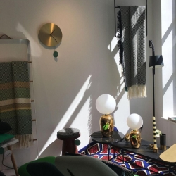 Настольная лампа Aballs M PE золотая