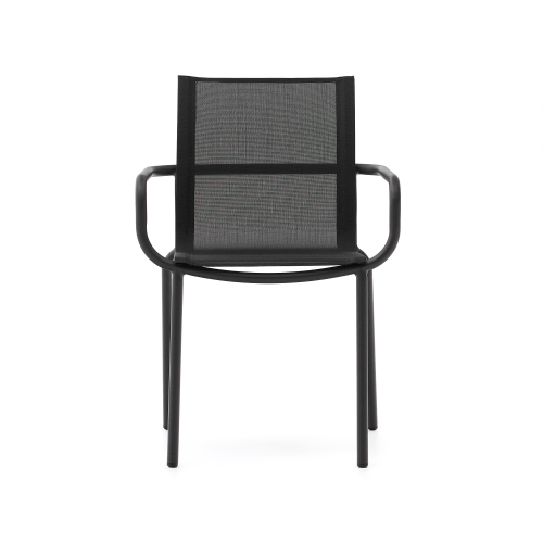 Galdana Штабелируемый садовый стул из черного алюминия