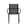 Galdana Штабелируемый садовый стул из черного алюминия