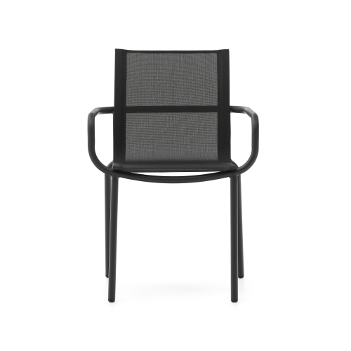 Galdana Штабелируемый садовый стул из черного алюминия