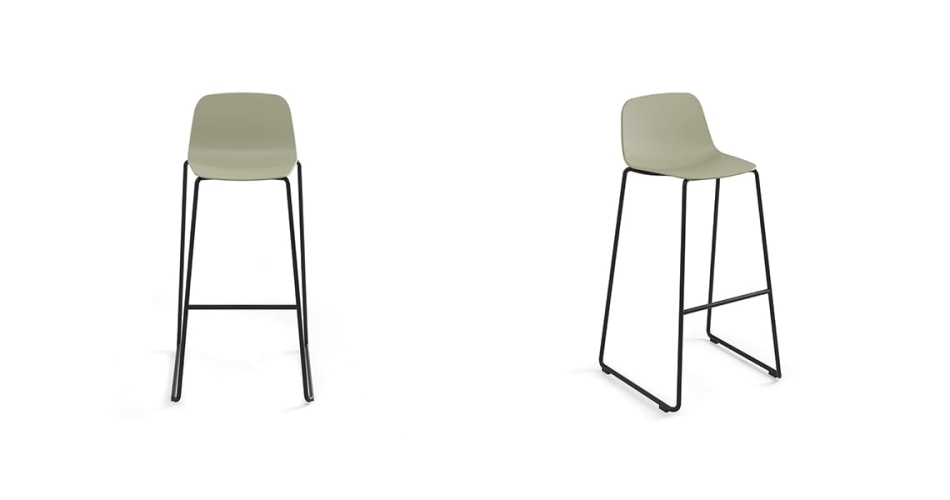 Уличный барный стул Maarten Polypropylene SLED BASE