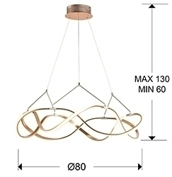 Подвесной светильник Molly 80Ø  розовое золото DIM