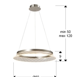 Подвесной светильник Sendra Ø59 хром 26.5W