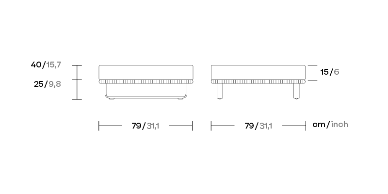 Банкетка Bitta ножки дерево