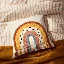 Tadea Чехол на подушку 100 % хлопок с разноцветным радужным рисунком 45 x 45 см