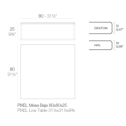 Столик Pixel 80x80x25