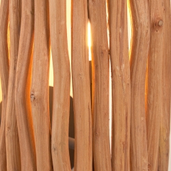 Настенный светильник Crescencia с отделкой из натурального дерева с эффектом состаривания