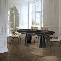 Capri Раздвижной обеденный стол с мраморной столешницей