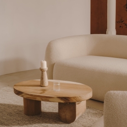 Mosi Журнальный столик из массива мунгура Ø 90 x 60 см