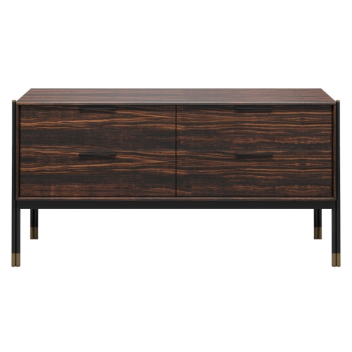 Комод BENISSA шпон эбони / черный матовый лак