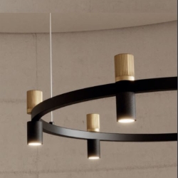 Люстра Tura C1313/C золотой/черная кожа