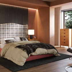 Кровать с обивкой без изголовья 150