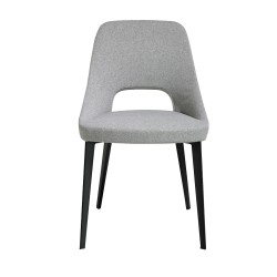 Обеденный стул A203 /4101 серый тканевый на металлических ножках