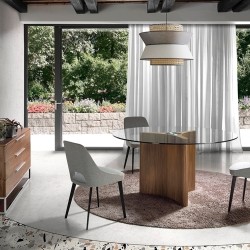 Обеденный стул A203 /4101 серый тканевый на металлических ножках