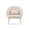 Кресло Eamy бежевая синель, ясеневый шпон и бежевый металл