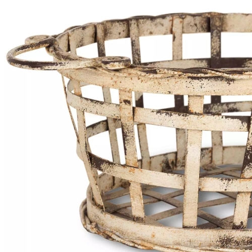 Маленькая металлическая корзина Pool белая