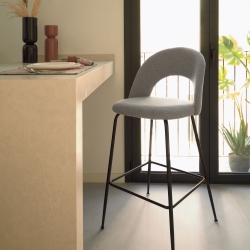 Полубарный стул Mahalia светло-серый