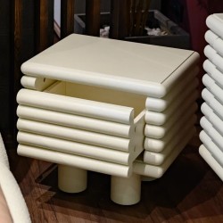 Прикроватная тумбочка WABI SABI 50x40x45 бело-кремовый лак