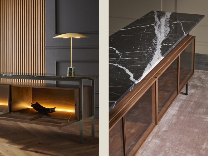 Комод Chicago стеклянные двери CHC410/CHC411