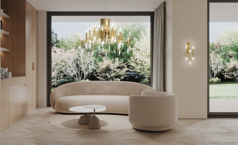 Люстра TheLight 109 см 5150/300 Satin gold