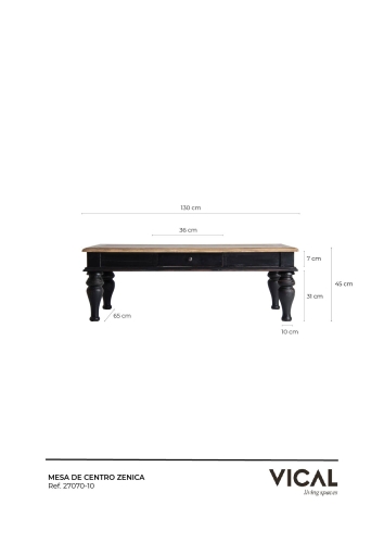 Журнальный столик ZENICA 130x65