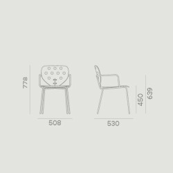 Уличный стул Marietta 2311INOX-N