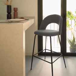 Полубарный стул Mahalia темно-серый