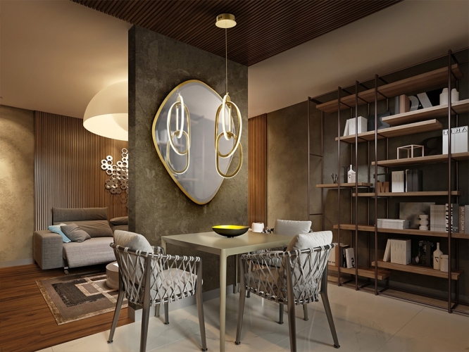 Люстра Nexo 3L золотая